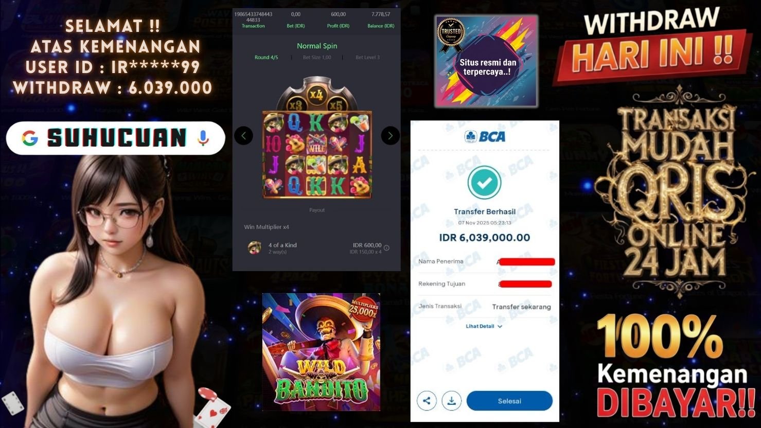 SUHUCUAN JACKPOT SLOT WILD BANDITO